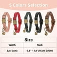 thumbnail image 7 of Unique Bargains Cat Collar Adjustable Breakaway Feature PU Cat Collar Breakaway with Bell Black, 7 of 7