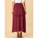 thumbnail image 5 of Falda Maxi Allegra K Encaje Cintura Elástica Vintage Swing Mujer Vino Rojo XS, 5 of 6