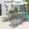 thumbnail image 5 of Nalone Chaise Lounge Outdoor 5-Position Adjustable Backrest, HDPE Lounge Chair for Outside for Patio Poolside Deck Beach Backyard Grey, 5 of 8