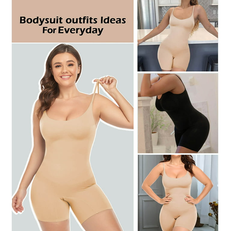 V Neck Bodysuit Shapewear for Women Tummy Control Seamless Body Shaper  Simming Sculpting Butt Lifter Thigh Slimmer : : Clothing, Shoes 