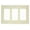 Beige, variant on Leviton 80411-NW 3-Gang Decora GFCI Rocker Switch Wall Plate, Standard Size Cover, Unbreakable Nylon, Device Mount, White