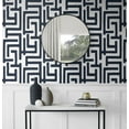 thumbnail image 5 of NextWall Dark Blue Graphic Maze Peel and Stick Wallpaper, 5 of 8