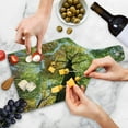 thumbnail image 4 of Tree Cutting Board, Forest in Autumn Green Nature Deciduous Foliage Growth Eco, Decorative Tempered Glass Cutting and Serving Board, Wine Bottle Shape, Dark Brown Pale Green, by Ambesonne, 4 of 5