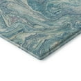 thumbnail image 3 of Addison Rugs Mayfield Premium Machine Washable Transitional Abstract Teal Rectangle Rug, 9' X 12' Machine Washable Transitional Abstract Teal Oversized Sherpa Throw Blanket, 3 of 6