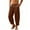Coffee-03, variant on Men's Harem Capri Pants, Lightweight Loose-Fit Slacks for Hippie Beach Casual Wear