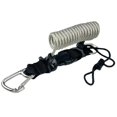thumbnail image 3 of Lipstore Diving Coil Lanyard Spring Coiled Camera Lanyard Metal with Hook Freediving Rope Light Grey, 3 of 8
