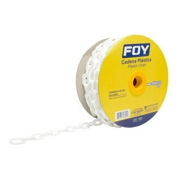 Cadena Plástica 6 Mm X 1/4 25 Mt 40 Kg Blanca SURTEK 143420