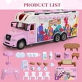 thumbnail image 4 of SaveJoy Remote Control Cars, 1:18 RC Car Recreational Vehicle, Toys Campervan RC Motorhome for Kids Boys Girls, with Playset, Pink, 4 of 7