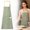 Green, variant on Striped Apron for Women with Pockets,Cotton Linen Sleeveless Smock,26x28" Adult Chef Bib Kitchen Apron for Cooking Baking Grilling Working(White)