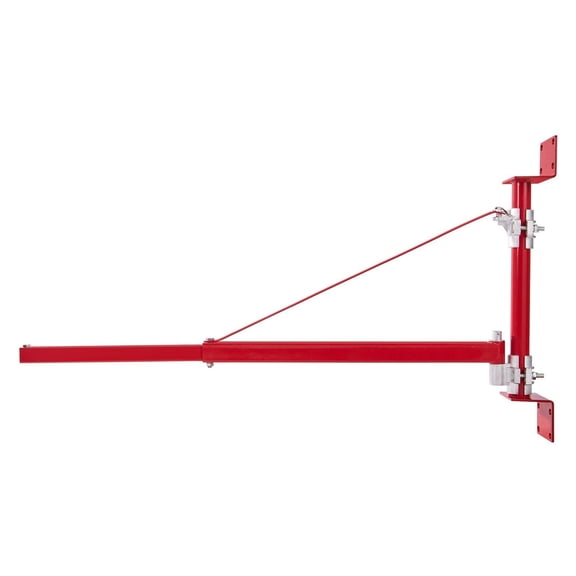 Electric Hoist Support Arm, 660lbs Capacity, Swing Arm with Pole, Steel Hoist Frame, 180° Swivel, Winch Hoist Arm for Garage Workshop