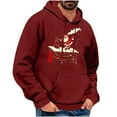 thumbnail image 2 of Wancir Mens Hooded Sweatshirt Long Sleeve Casual Corduroy Drawstring Pullover Hoodies with Pocket, 2 of 4