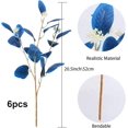 thumbnail image 2 of 6 Pcs 21Inch Long Artificial Eucalyptus Stems Blue Faux Greenery Stems with Leaf Silver Dollar Eucalyptus Plant for Home Kitchen Indoor Vase Flower Arrangement Spring Decor Wedding, 2 of 8