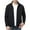 Black, variant on Maoxin Mens Jacket Fashionable Men's Solid Warm Long Sleeve Hoodless Casual Outwear Jackets Black XL
