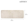 thumbnail image 3 of mDesign Non-Slip Microfiber Polyester Heathered Rug, 60" x 21", Heathered Linen, 3 of 8