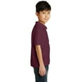 thumbnail image 4 of Gildan DryBlend Youth Jersey Polo shirt, Collared T-Shirt Solid Print Unisex Polo Shirt (Maroon M), 4 of 5
