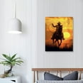 thumbnail image 4 of COMIO 3D Art Prints, Cowboys on Horseback, Wrangling Horses on Dusty Ranch, Western Lasso, Horse Farm Animals in Moody Sepia Style, Decor Canvas, Nature Wall Art,Decor, 4 of 5