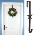 thumbnail image 7 of Christmas Wreath Hook Star Snowflake Christmas Tree Elements Metal Door Hanger Over The Door Hooks Hanger, 7 of 7