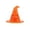 Orange, variant on Vibrant Hanging Glowing Witch Hat, Mini Party Hats For Summerween Bedroom Porch Ambient, Polyester Fabric Floating LED Wizard Headpiece Pendant, Mystic Purple, 1 Pack