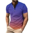 thumbnail image 2 of Zylanna Men's Short Sleeve T-Shirts, Lightweight Summer Crew Neck Gradient Color Daily leisure Tops for Men Multicolor Size M, 2 of 5