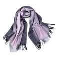 thumbnail image 4 of Pañuelo pashmina para la cabeza, estola tipo cárdigan grande y suave con flecos, negro y rosa Negro + rosa Yuyangstore Winter Warm Shawl Cardigan, 4 of 6