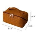 thumbnail image 3 of Bolsa de cosméticos PU de gran capacidad caja de maquillaje a cuadros portátil para mujeres regalos de vacaciones, 3 of 6