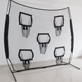 thumbnail image 1 of DYNWAVECA Filet de Remplacement pour Baseball Filet d'Entraînement 7ftx7ft Support Portable Robuste Écran de Lancer de Softball pour Frapper Lancer Lancer, 1 of 10