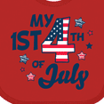 thumbnail image 4 of Inktastic My 1st 4th of July with Striped Stars Boys or Girls Baby Bib, 4 of 4