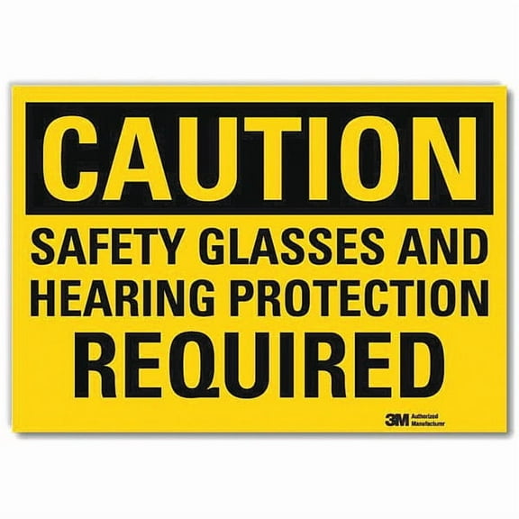 Lyle Safety Sign,Hearing Protection,14 in. W U4-1641-RD_14X10