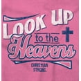thumbnail image 2 of Look Up To The Heavens Religious Womens Fitted Plus Size Graphic Tee Brisco Brands 3X, 2 of 5