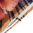 thumbnail image 4 of 3 Pcs Soft Bedding Set, Includes 1 Duvet Cover with Zipper And 2 Pillow,Shams Hawaiian Hibiscus Garden Orange Flowers Twin(86"x70"), 4 of 8