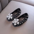 thumbnail image 5 of YHAJDS Girls Flower Pearl Rhinestone Mary Jane Flats Elastic Ballet Princess Shoes, 5 of 5