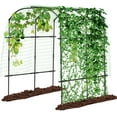 thumbnail image 3 of Slsy Extra Tall Garden Arch Trellis for Climbing Plants Outdoor, 87" H Metal Arbor Plant Support Trellis Archway for Climbing Vine Vegetable/Fruit/Flower Yard Lawn Garden, 3 of 12