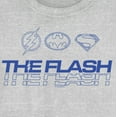 thumbnail image 2 of Junior's The Flash Heroes Classic Blue Emblems  Graphic Tee Athletic Heather Small, 2 of 3
