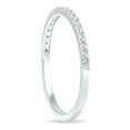 thumbnail image 2 of SZUL Women's 1/5 Carat TW Thin Diamond Wedding Band in 10K White Gold, 2 of 5