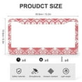 thumbnail image 3 of Damask Floral License Plate Cover 2 Pack Classy Elegant Textured Vintage Car License Plate Frame for Us Standard Vehicles 2 Round Holes Aluminum License Plate Frame, 3 of 6