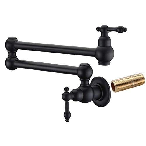 Sumerain Wall Mount Pot Filler Faucet Oil Rubbed Bronze,Dual Swing Joints and 24" Extension