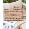thumbnail image 6 of Geometric Moroccan Throw Pillow Cover, Brown Nordic Boho Stripes Rectangle Decorative Pillow Case Protector Soft Cushion Cover Lumbar Pillowcase for Couch Sofa Bedroom Car Chair Decor 20x36 Inch, 6 of 8