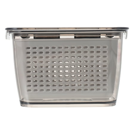

1Pc Home Draining Basket Food Box Kitchen Preservation Box Sealed Storage Box