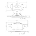 thumbnail image 3 of Brembo 05-12 Ford Escape/01-05 Mazda Tribute Front Premium NAO Ceramic OE Equivalent Pad, 3 of 3