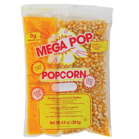 Product Of Gold Medal Mega Pop Popcorn Kit (8 Oz., 24 Ct.) - For Vending Machine, Schools , parties, Retail (Best Way To Store Unpopped Popcorn)