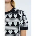 thumbnail image 4 of Free Assembly Women's and Women's Plus Cozy Yarn Shrunken Sweater Tee with Short Sleeves, Solid & Print, Lightweight, Sizes XS-4X, 4 of 5