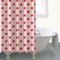 thumbnail image 4 of Red Strawberry Plants Pink Pattern Shower Curtain 84"x72" ,Bathroom Decorative Shower Curtains Set with 12 Hooks,Modern Waterproof Washable Shower Curtain, 4 of 6