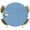 Blue, variant on Round Fitted Tablecloths with Elastic Edge Blue Vintage Linen Oil-Proof Waterproof Wipeable Table Cover,36" - 44"