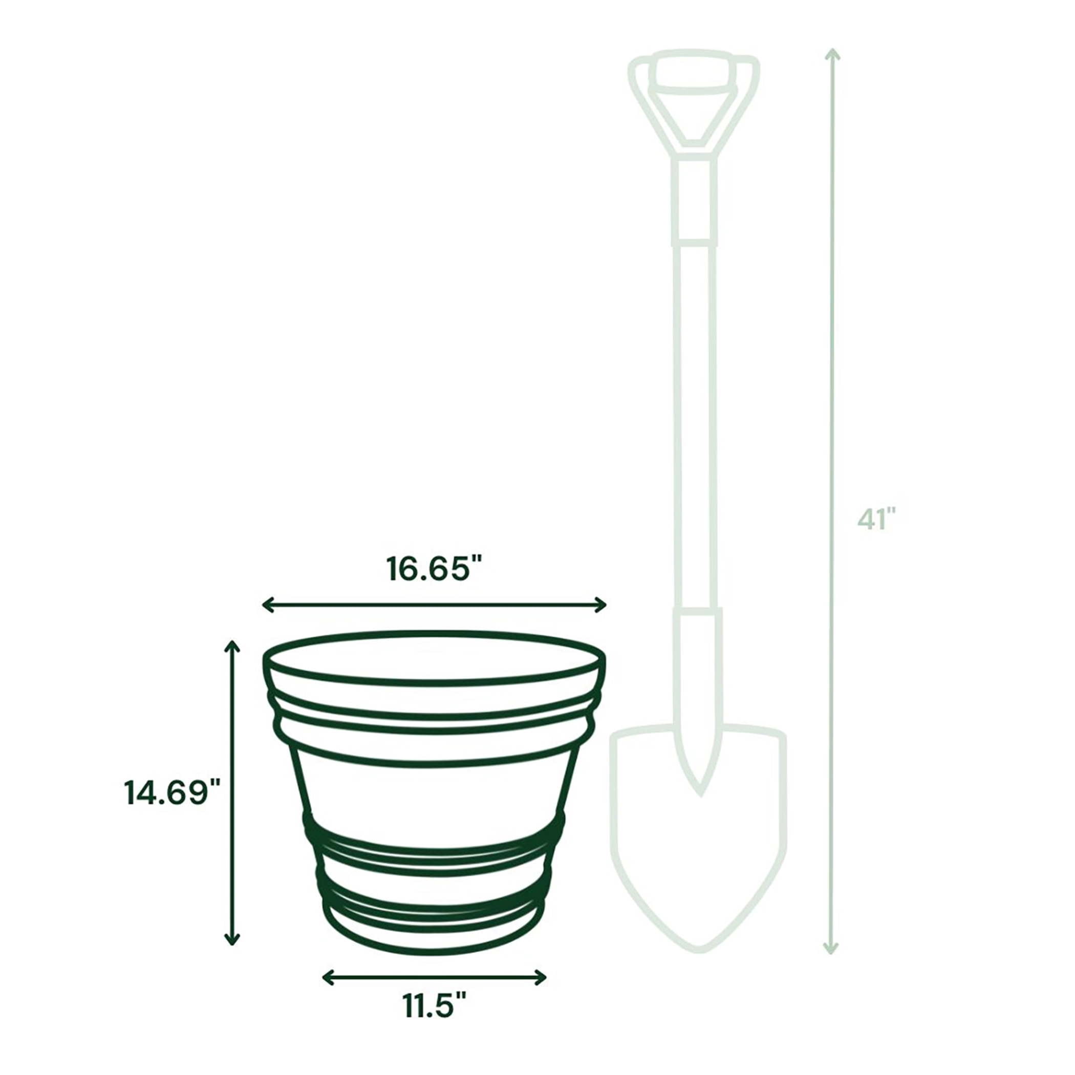 Bloem Rolled Rim 16" Round Plastic Planter - Lightweight, Heavy Duty Indoor/Outdoor Pot, Terra Cotta