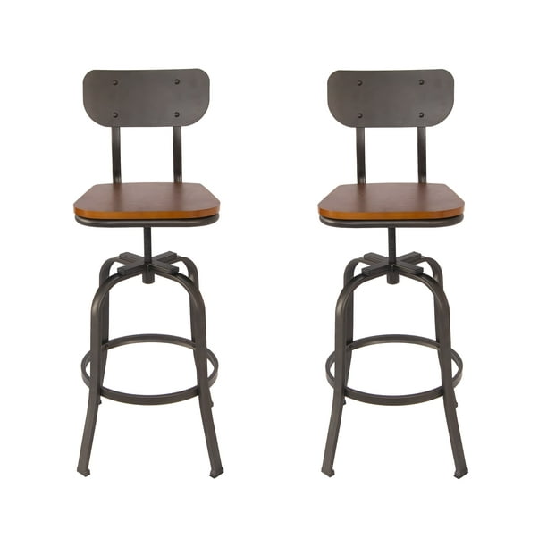 Incadozo Antique Bronze Swivel Bar Stool (Set of 2)