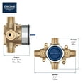 thumbnail image 5 of GROHE 35110000 GrohSafe 3.0 Pressure Balance Rough-In Valve Unfinished, 5 of 5