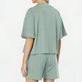 thumbnail image 6 of Admvng Lounge Sets For Women Loose Casual Two-piece Suit Short Sleeve And Shorts With Pocket Set S-2XL, 6 of 6