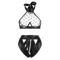 thumbnail image 3 of Ladies Lingerie Lace-up Halter Sheer Bra Thong Set Erotic Nightwear, 3 of 5