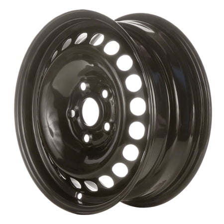 15 X 6 Reconditioned OEM Steel Wheel  Black  Fits 1992-1994 Audi 100