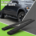 thumbnail image 2 of Magshion 2 Piece Black 6" Side Step Running Board Nerf Bar with Pad for 2019 2020 2021 2022 RAM 1500, New Body Style Quad Cab Models Only, 2 of 9